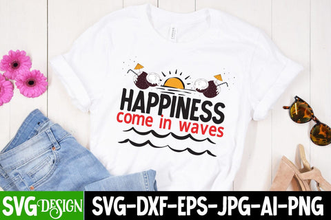 Happiness Come in Waves SVG Cut File, Happiness Come in Waves SVG Design, Welcome Summer SVG Cut File, Welcome Summer SVG Design, Summer SVG Cut File,Aloha Summer SVG Design, Summer SVG Quotes, Summer Sublimation PNG,Funny Summer SVG SVG BlackCatsMedia 