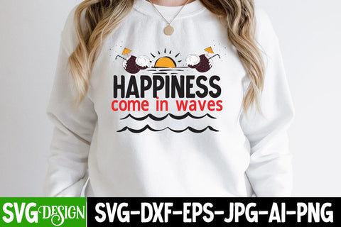 Happiness Come in Waves SVG Cut File, Happiness Come in Waves SVG Design, Welcome Summer SVG Cut File, Welcome Summer SVG Design, Summer SVG Cut File,Aloha Summer SVG Design, Summer SVG Quotes, Summer Sublimation PNG,Funny Summer SVG SVG BlackCatsMedia 