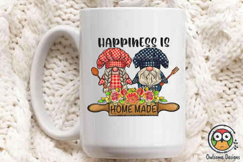 Happiness Gnomes Cooking Sublimation PNG Designs Sublimation Owlsome.Designs 