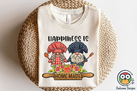 Happiness Gnomes Cooking Sublimation PNG Designs Sublimation Owlsome.Designs 