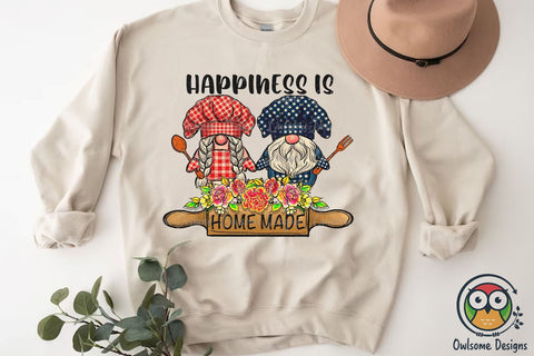 Happiness Gnomes Cooking Sublimation PNG Designs Sublimation Owlsome.Designs 