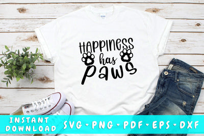 Happiness Has Paws Cat SVG SVG HappyDesignStudio 