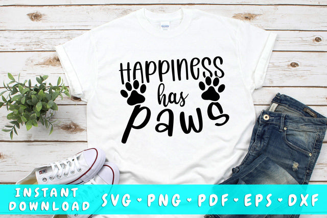 Happiness Has Paws SVG SVG HappyDesignStudio 