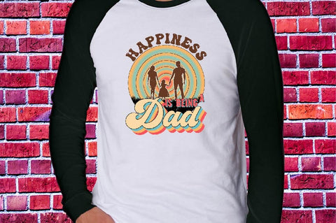 Happiness is Being a Dad Sublimation SVGArt 