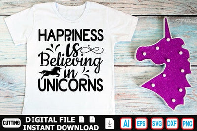 Happiness is Believing in Unicorns SVG Craftlabsvg24 