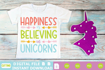 Happiness Is Believing In Unicorns SVG Shahin alam 