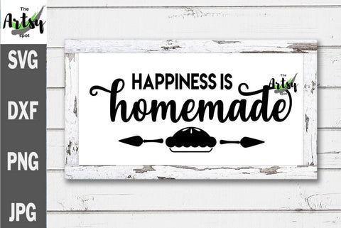 Happiness is Homemade decal, Noodle board svg, Noodle board quote SVG The Artsy Spot 