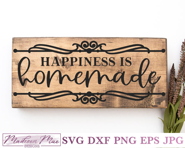 Happiness is Homemade - Farmhouse Sign Svg SVG Madison Mae Designs 