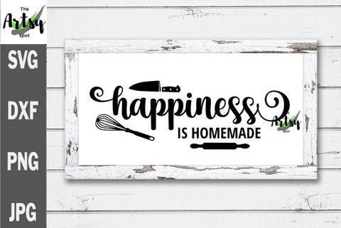 Happiness is Homemade, Noodle board svg, Noodle board decal SVG The Artsy Spot 