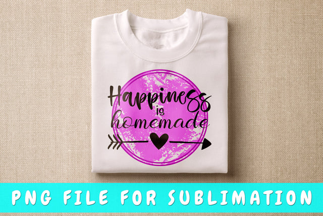 Happiness Is Homemade PNG, Family Design For Sublimation Sublimation HappyDesignStudio 