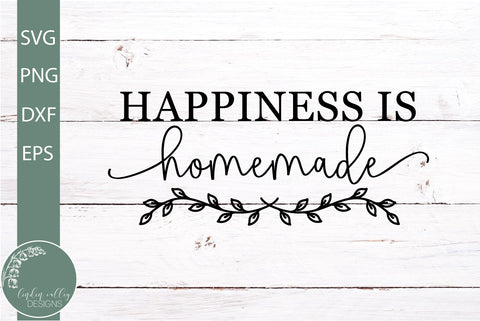 Happiness Is Homemade SVG-Farmhouse Kitchen SVG SVG Linden Valley Designs 