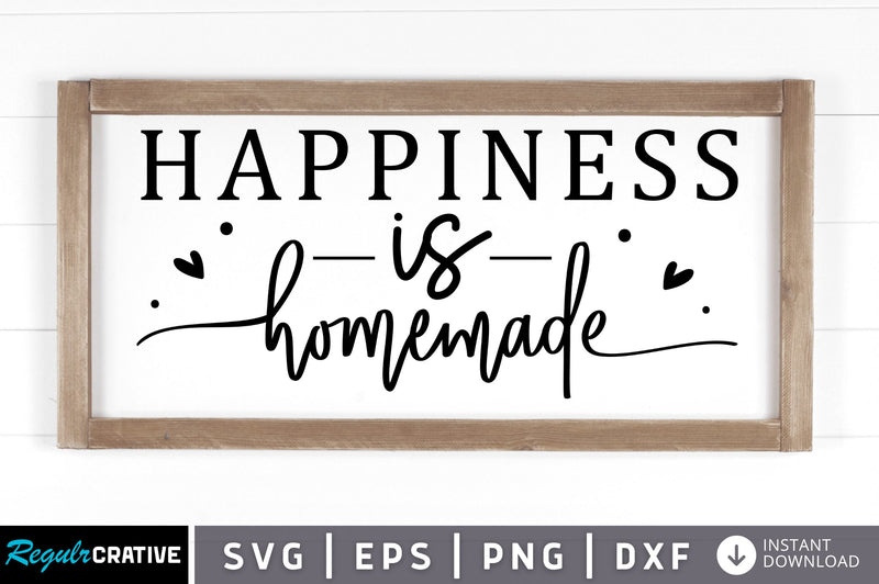Happiness is homemade SVG SVG Regulrcrative 