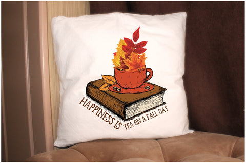 Happiness is Tea on a Fall Day Sublimation Sublimation Jagonath Roy 