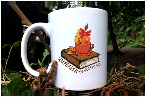 Happiness is Tea on a Fall Day Sublimation Sublimation Jagonath Roy 