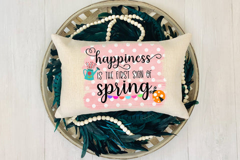 Happiness is the First Sign of Spring Sublimation Design Sublimation Happy Printables Club 