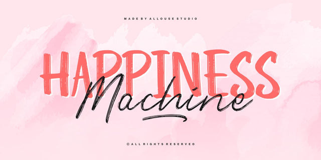 Happiness Machine Font Allouse.Studio 
