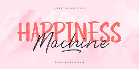Happiness Machine Font Allouse.Studio 