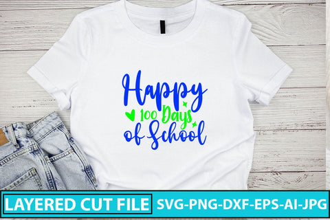 Happy 100 Days of School SVG Cut File SVG Syaman 