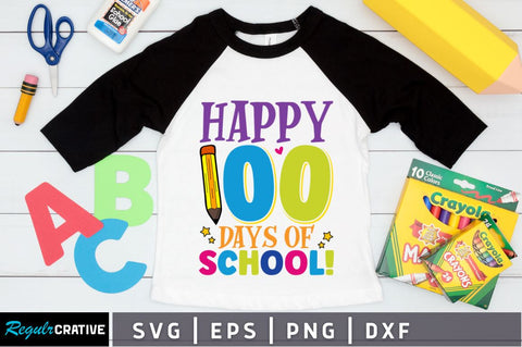 Happy 100 days of school SVG SVG Regulrcrative 