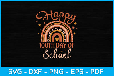 Happy 100th Day of School Svg Design SVG artprintfile 