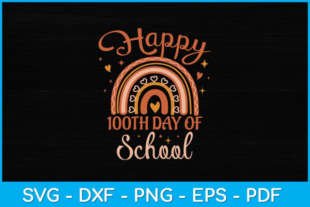 Happy 100th Day of School Svg Design SVG artprintfile 