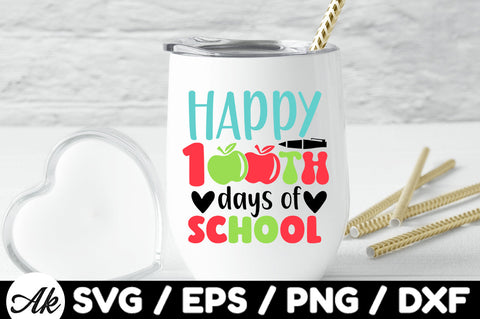 Happy 100th days of school svg SVG akazaddesign 