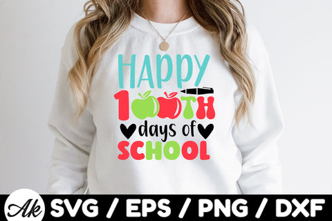 Happy 100th days of school svg SVG akazaddesign 