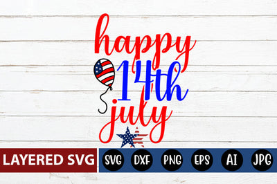 happy 14th july SVG cut file SVG Blessedprint 