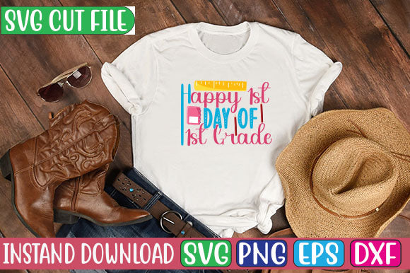 Happy 1st Day of 1st Grade SVG Cut File SVG Studio Innate 