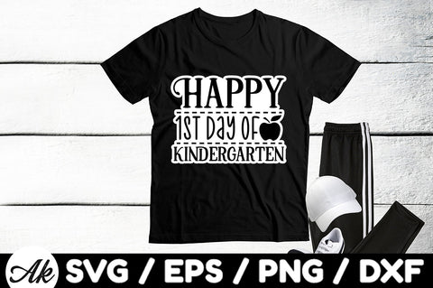 Happy 1st day of kindergarten Stickers SVG akazaddesign 