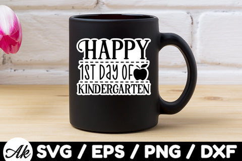 Happy 1st day of kindergarten Stickers SVG akazaddesign 