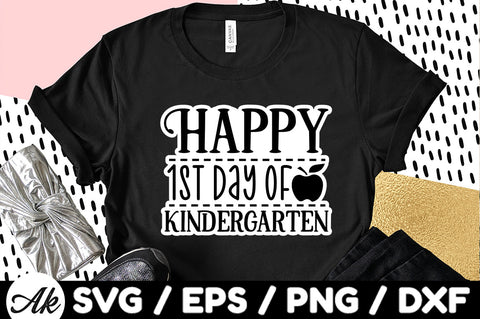 Happy 1st day of kindergarten Stickers SVG akazaddesign 