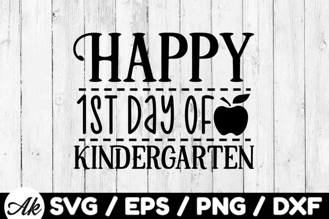 Happy 1st day of kindergarten svg SVG akazaddesign 