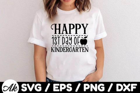 Happy 1st day of kindergarten svg SVG akazaddesign 