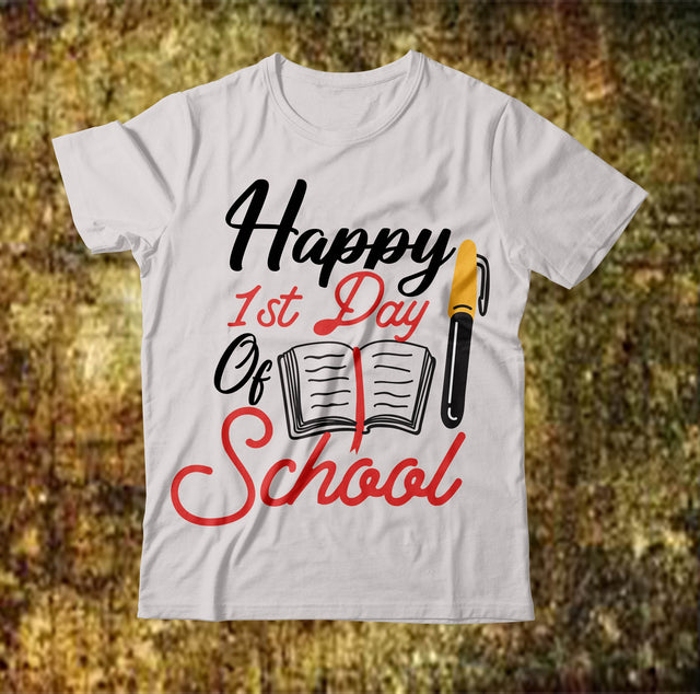 Happy 1st Day of School SVG Cut FIle SVG BlackCatsMedia 
