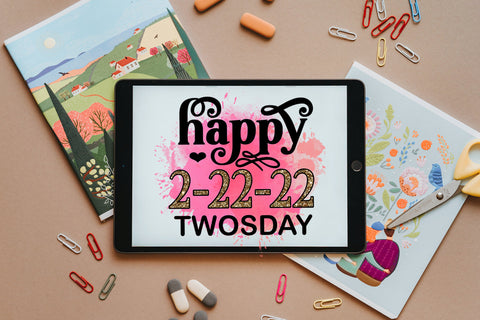 Happy 2-22-22 Twosday Sublimation I 2-22-22 Party Design Sublimation Happy Printables Club 