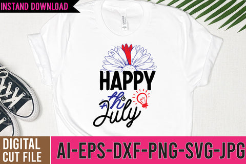 Happy 4 th of july SVG Cut File SVG BlackCatsMedia 