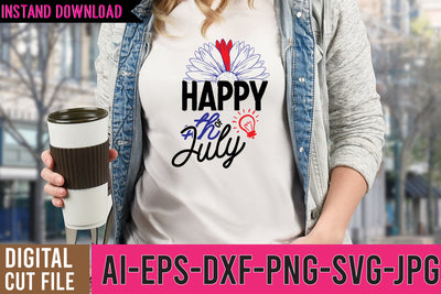 Happy 4 th of july SVG Cut File SVG BlackCatsMedia 