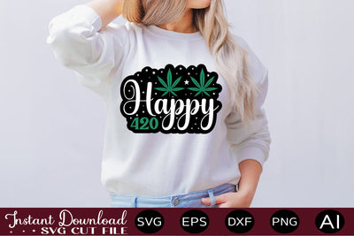 Happy 420 sticker SVG designmaster24 