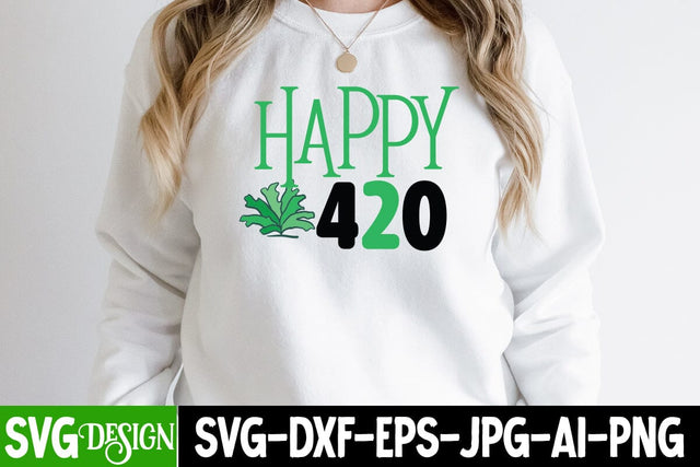 Happy 420 SVG Cut Cut file SVG BlackCatsMedia 