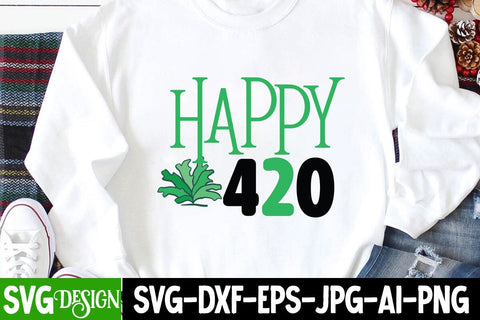 Happy 420 SVG Cut Cut file SVG BlackCatsMedia 