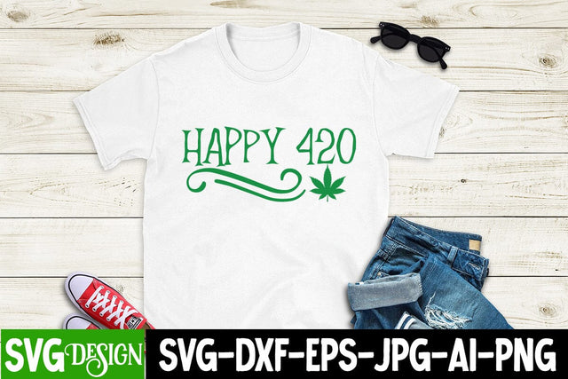 Happy 420 SVG Cut File, Happy 420 SVG Design, Ganja Smoker SVG Cut File, Weed SVG Design, Ganja Smoker Sublimation Design,Cannabis SVG Cut File, Cannabis SVG Design, Cannabis SVG design SVG BlackCatsMedia 