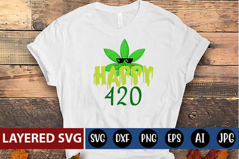 Happy 420 SVG cute file SVG Blessedprint 
