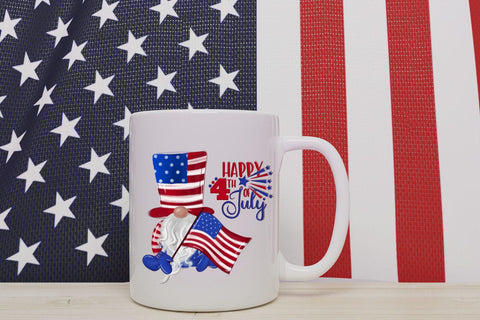 Happy 4th July Gnome Sublimation Sublimation QueenBrat Digital Designs 