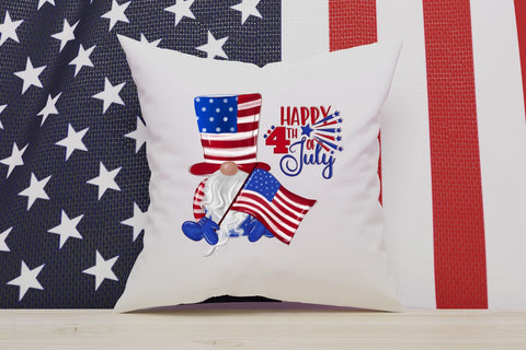Happy 4th July Gnome Sublimation Sublimation QueenBrat Digital Designs 