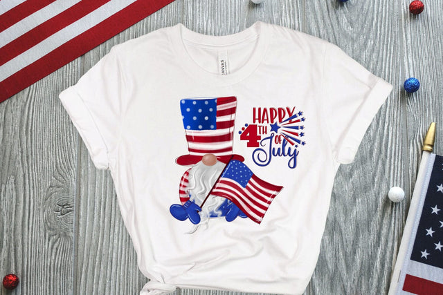 Happy 4th July Gnome Sublimation Sublimation QueenBrat Digital Designs 