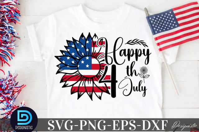 Happy 4th July, Sunflower 4th July SVG SVG DESIGNISTIC 