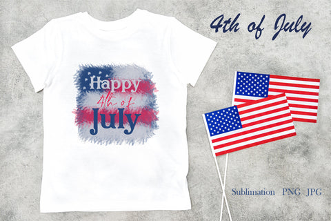 Happy 4th of July, American independence day patriotic quote Sublimation LuckyTurtleArt 
