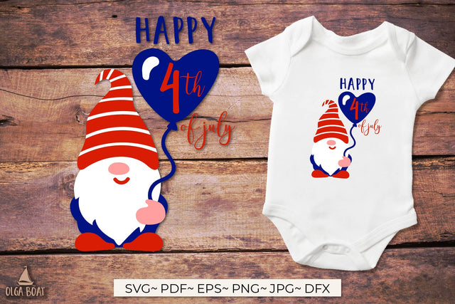 Happy 4th of July Gnome svg SVG Olga Boat Design 