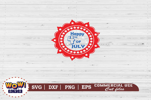 Happy 4th of July Mandala svg png dxf, 4th of July svg, America svg, Patriotic svg, Fourth of July svg, July 4th svg, svg Files for Cricut SVG Wowsvgstudio 